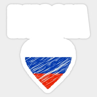 Russia flag, russian flag Sticker